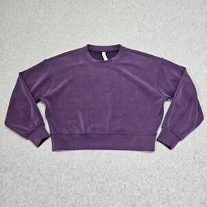 Lululemon Softstreme Perfectly Oversized Cropped Crew Sweater Dramatic Magenta 4